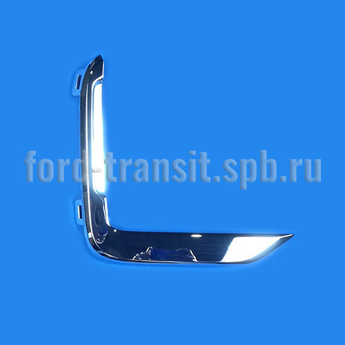 Накладка ПТФ Форд Транзит V363 T8 23- (R, хром, P2W9-15A298-BA)   купить в сети магазинов автозапчастей Транзит, цена 1750 ₽